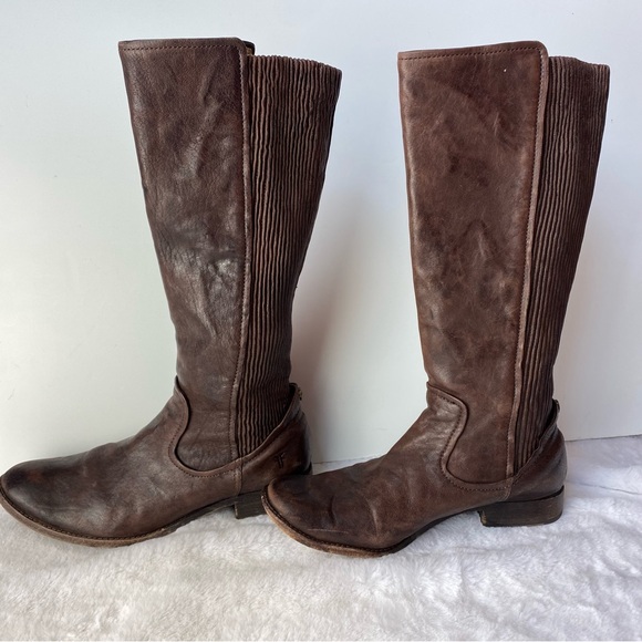 Frye Shoes - Frye Melissa Scrunch Brown Boots 9